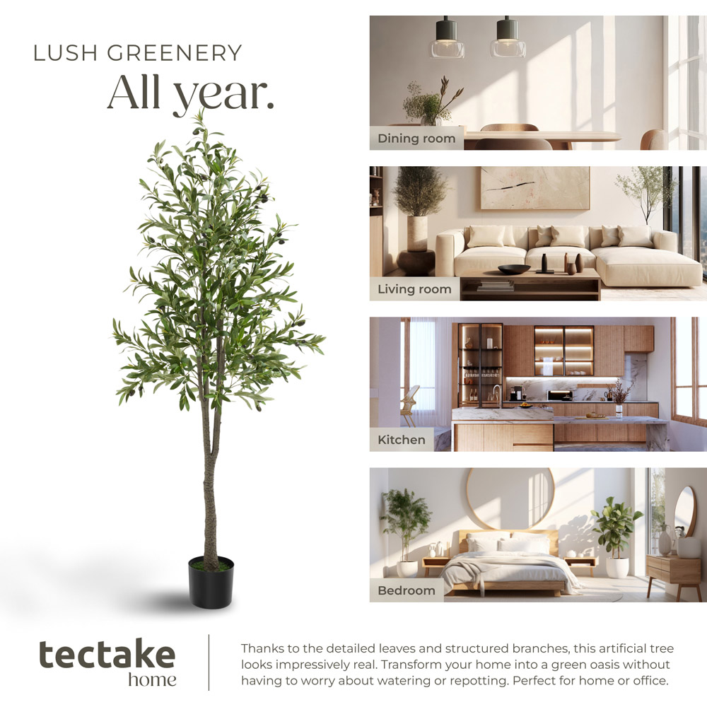 tectake Artificial Olive Tree in Pot 180cm Image 7