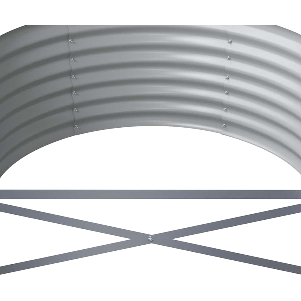 vidaXL Anthracite Galvanised Steel Raised Garden Bed 512 x 80 x 36cm Image 4