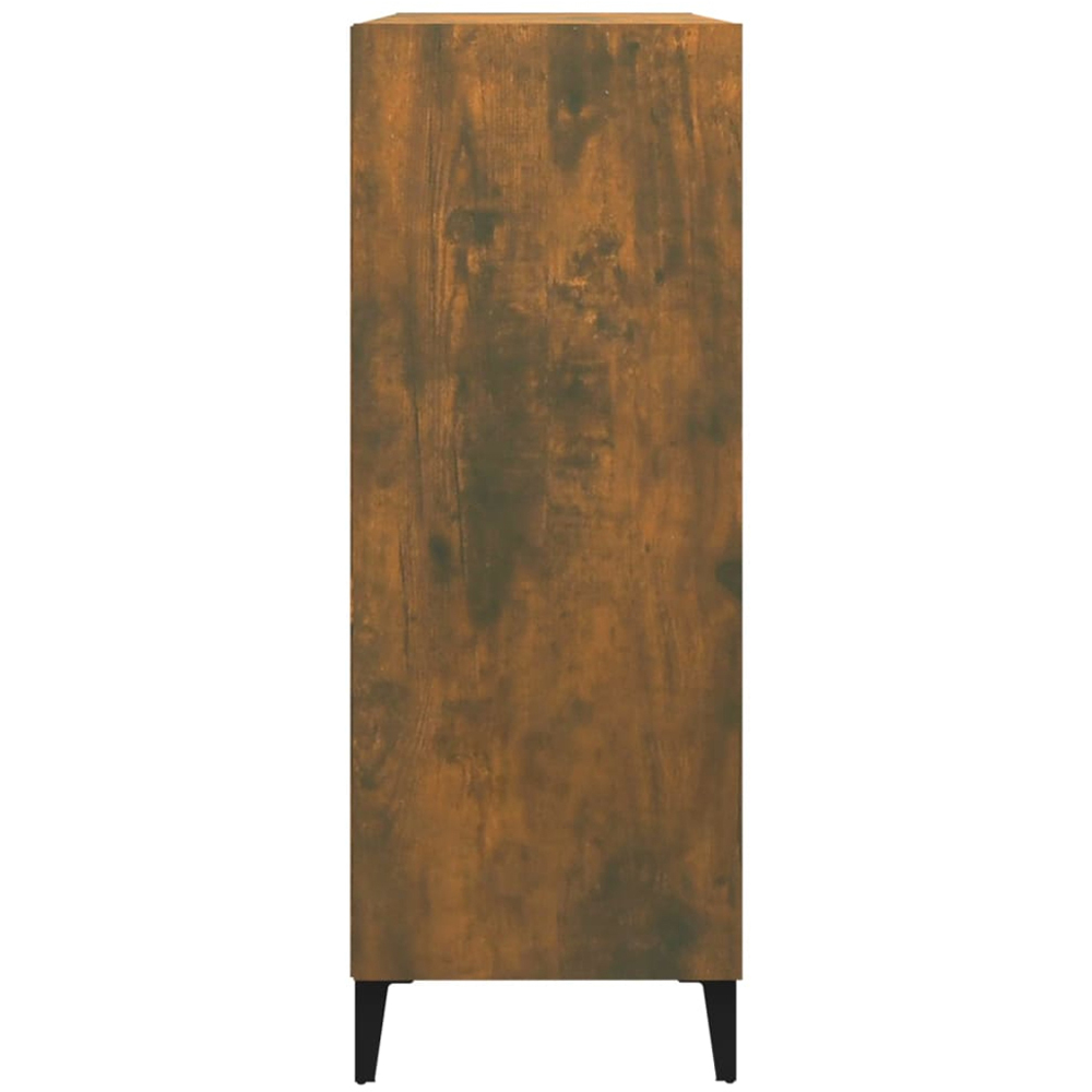 vidaXL 3 Open Shelf Smoked Oak Sideboard Image 4