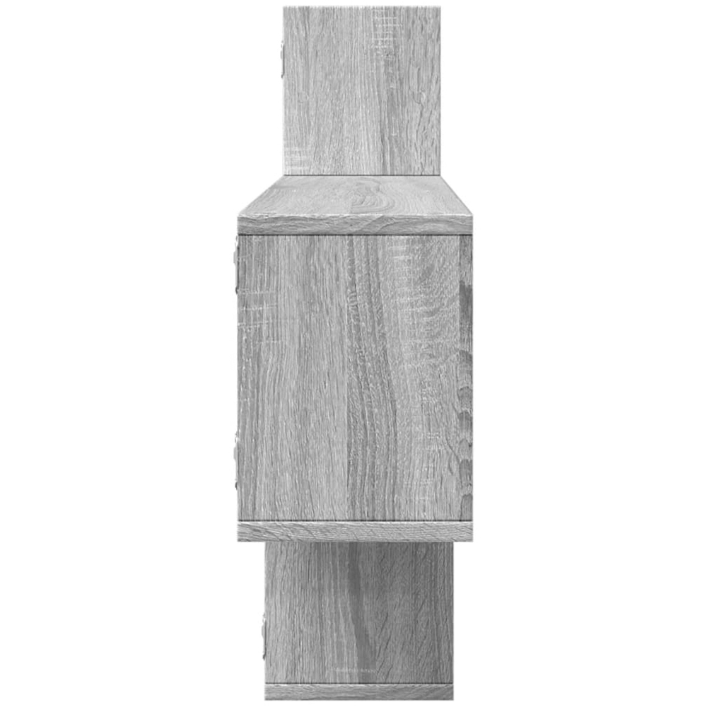 vidaXL 5 Shelf Grey Sonoma Floating Wall Shelf Image 4