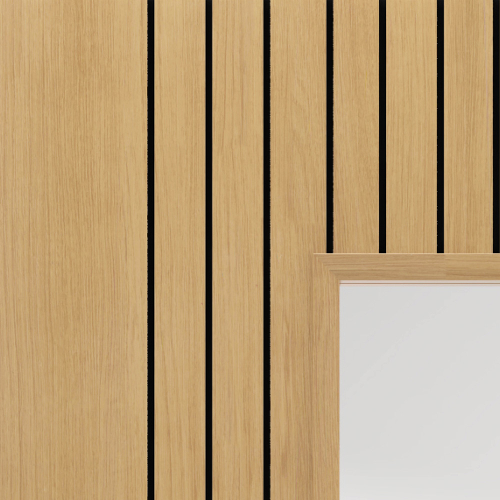 JB Kind Aria Oak Glazed Laminated Internal Door 1981 x 686mm Image 3