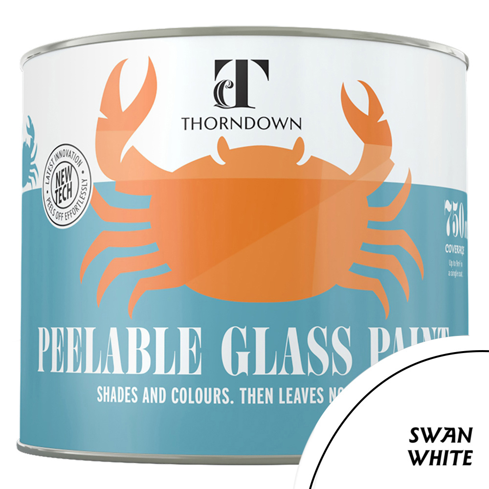 Thorndown Swan White Peelable Glass Paint 750ml Image 3