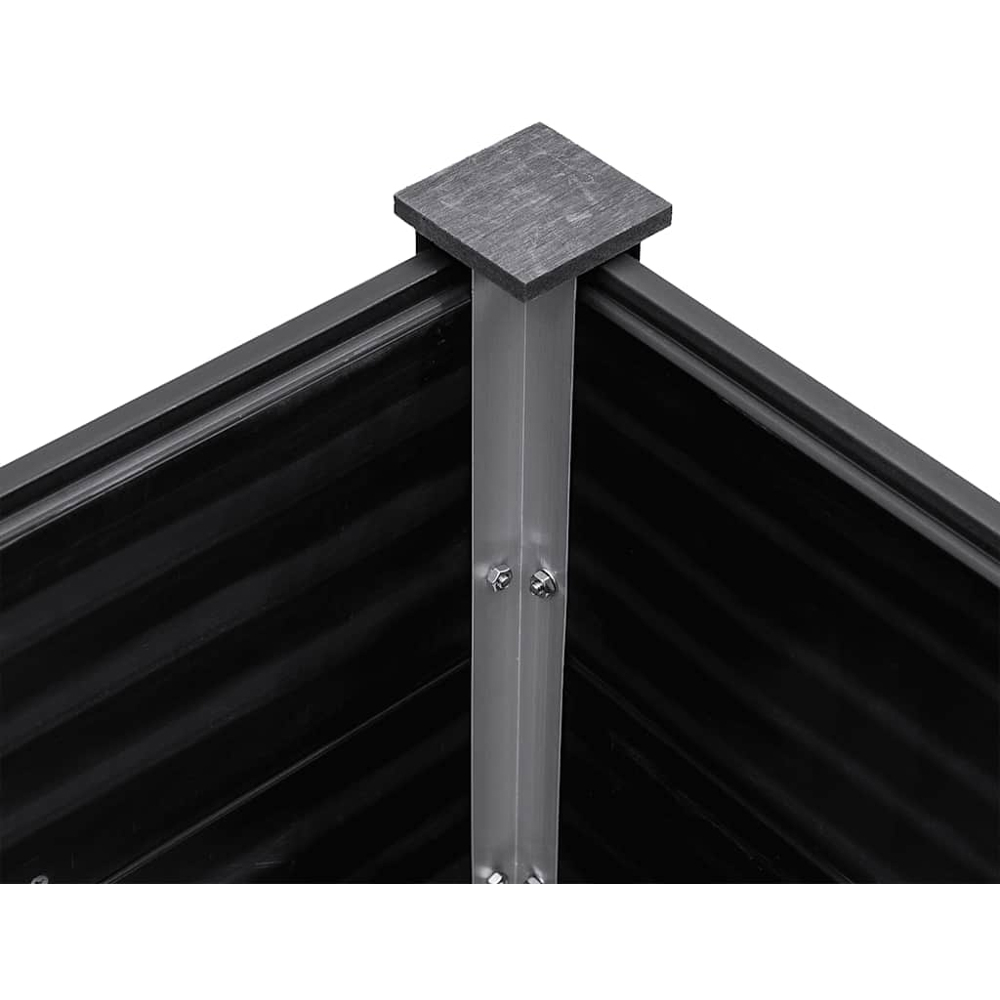 vidaXL Grey Wood Plastic Composite Raised Garden Bed 300 x 50 x 91cm Image 4