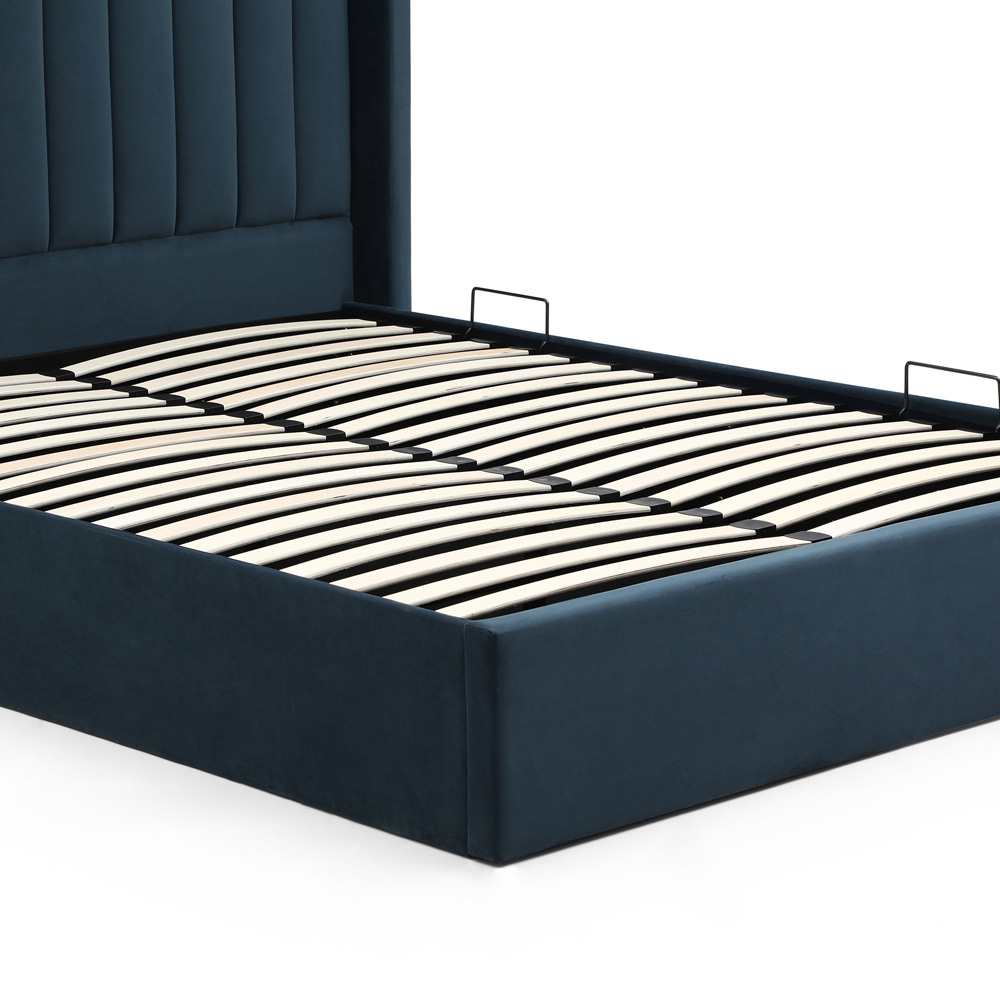 Atticus Super King Ink Velvet Ottoman Bed Image 7