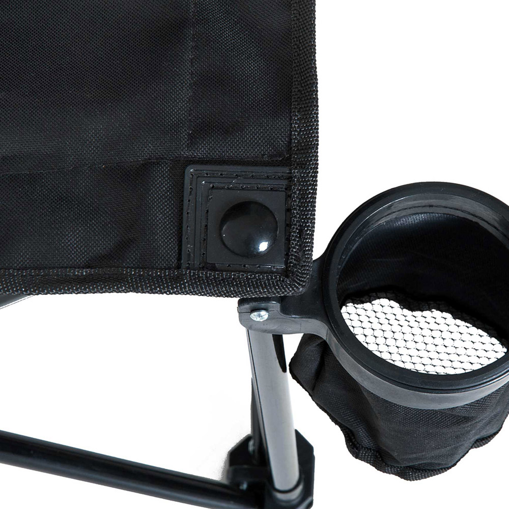 Outsunny 6 Seater Black Foldable Spectator Chair with Carry Bag Image 3
