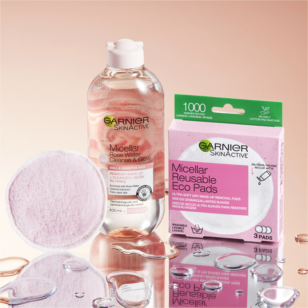 Garnier Micellar Rose Water Cleanse & Glow Facial Cleanser 400ml Image 3