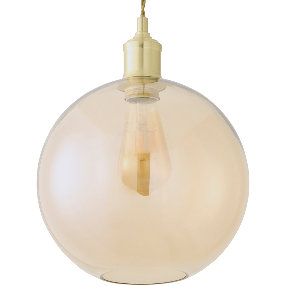 ValueLights Bellamy Amber Easy Fit Glass Shade Image 1