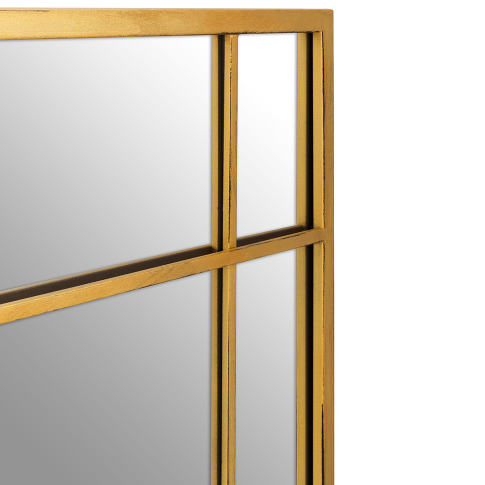 Premier Housewares Charlene Brushed Gold Finish Rectangular Wall Mirror Image 4