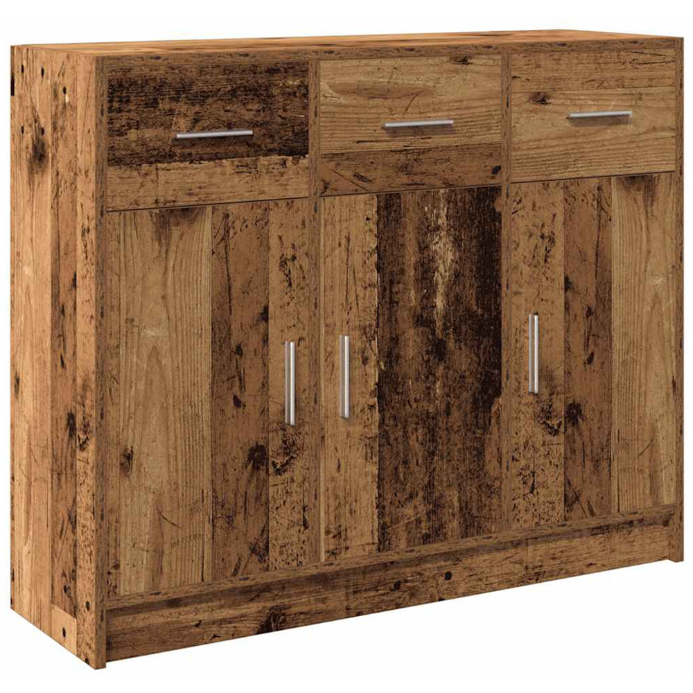vidaXL 3 Door 3 Drawer Old Wood Wide Sideboard Image 2