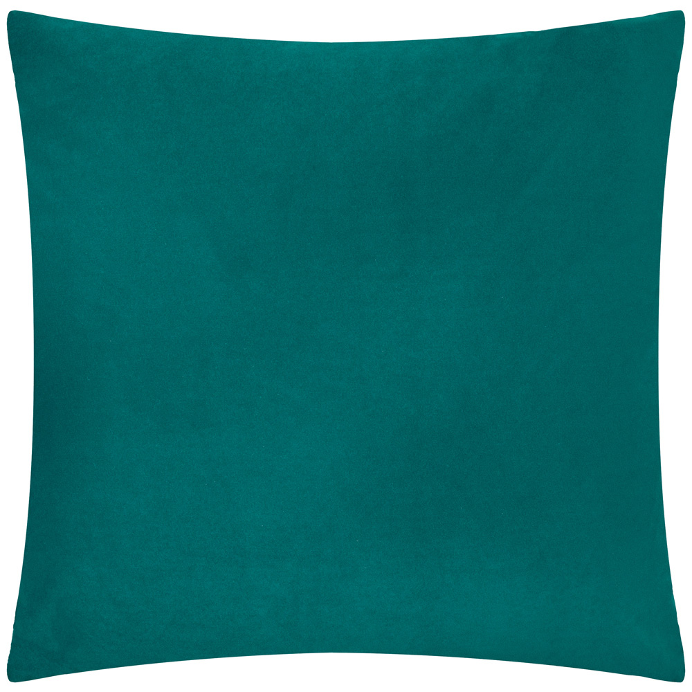 Paoletti Christmas Evoke Teal Cut Velvet Cushion 55 x 55cm Image 2