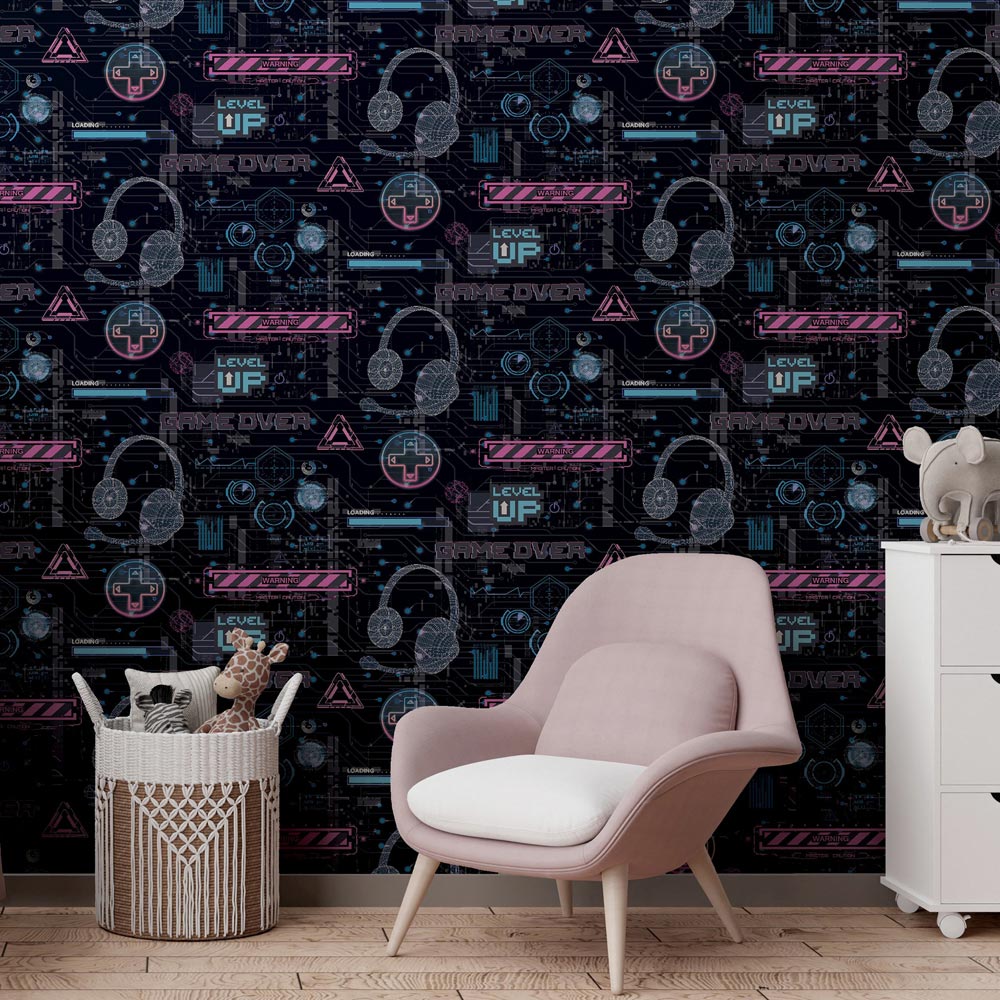 Arthouse Gamer Gitch Pink Wallpaper Image 3