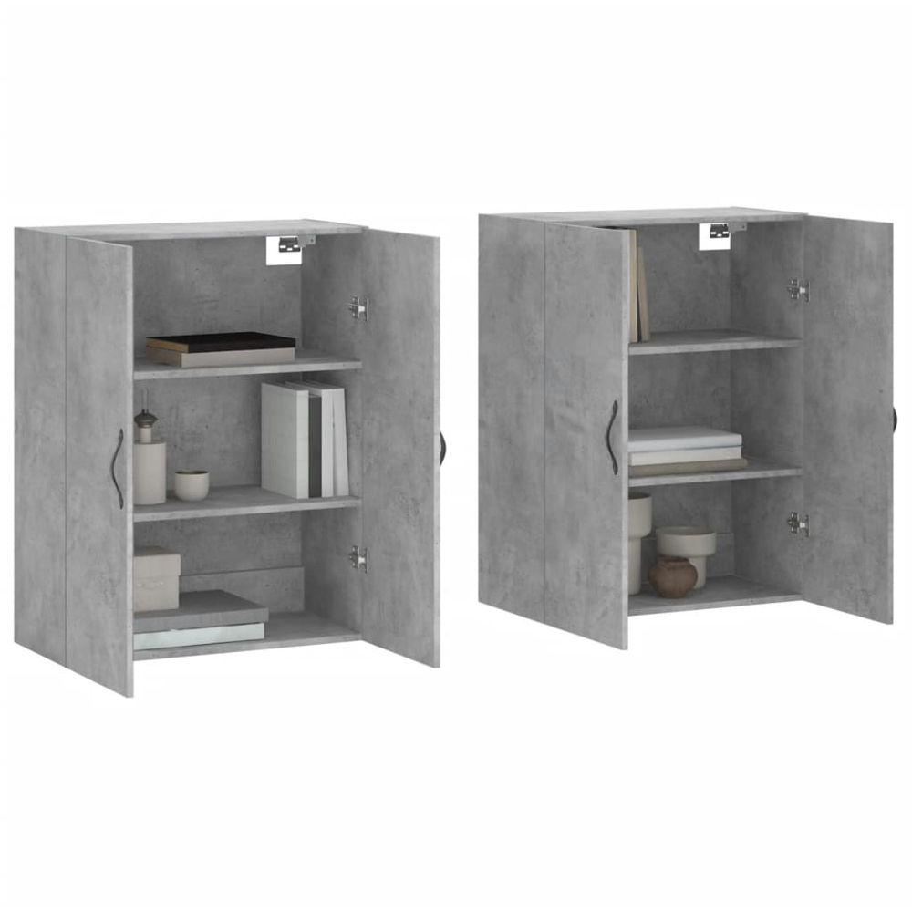 vidaXL 2 Door Concrete Grey Wall Mounted Cabinet 2 Pack Image 3