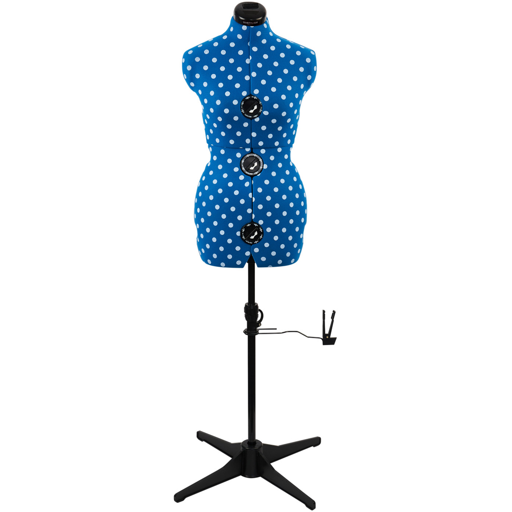 Sewing Online 5902A Duck Egg Polka Adjustable 8-Part Dressmakers Dummy with Hem Marker Small Image 2