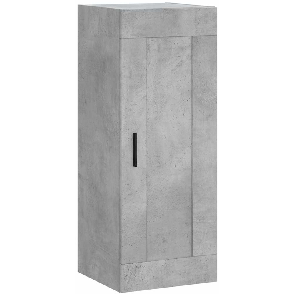 vidaXL Single Door 3 Drawer Concrete Grey Highboard Image 8