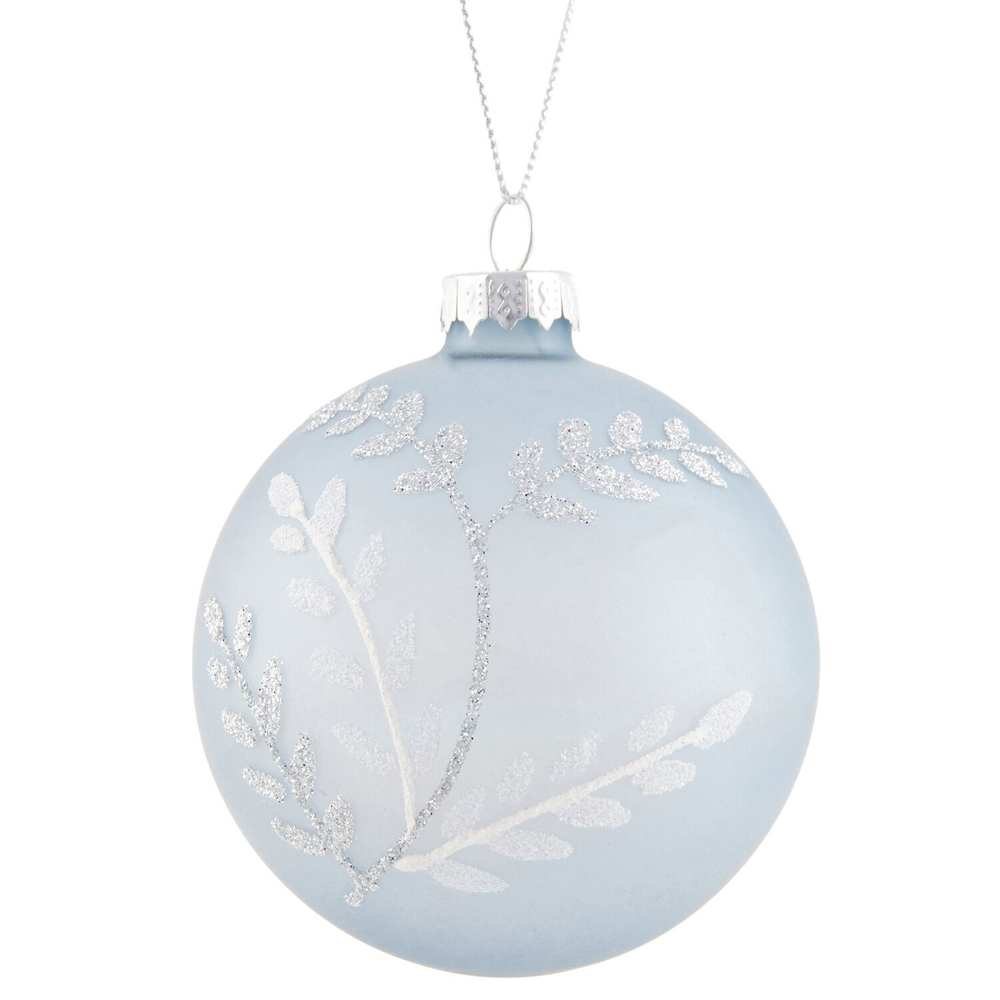 Opaque Blue Decorative Bauble - Blue Image 2