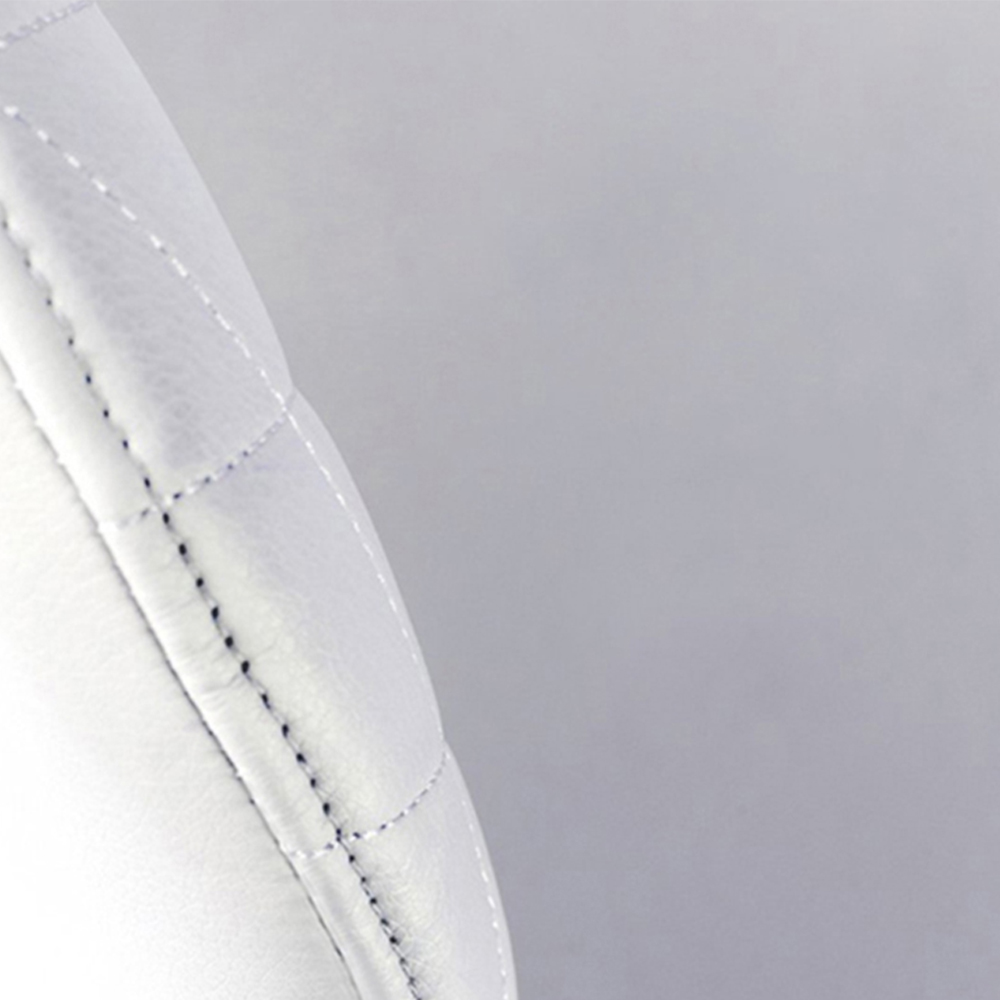 Furniturebox Arona Solara 4 Seater Round Dining Set Black and White Image 6