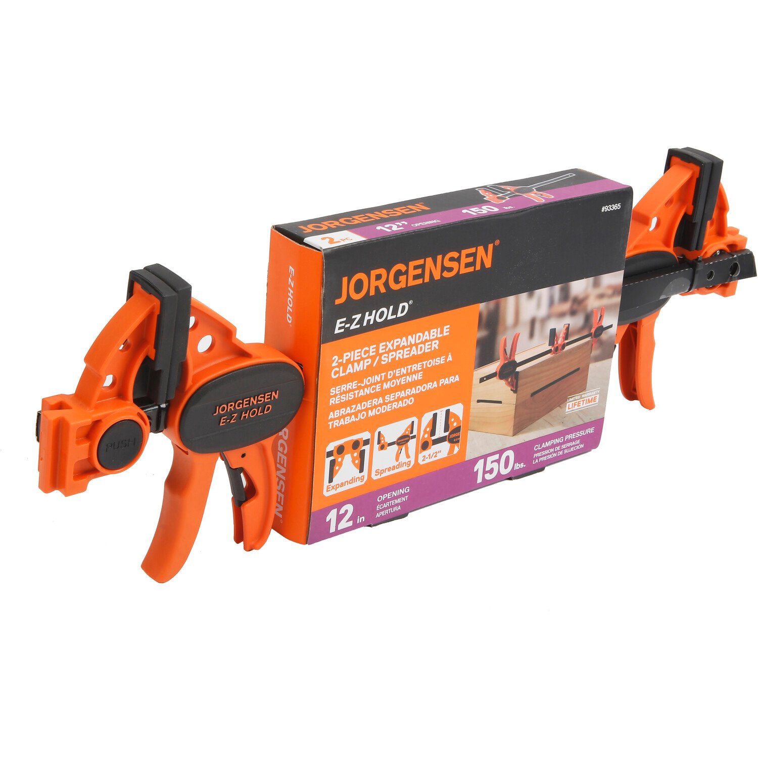 Pack of 2 Jorgensen E Z Hold Expandable Clamps Image 1
