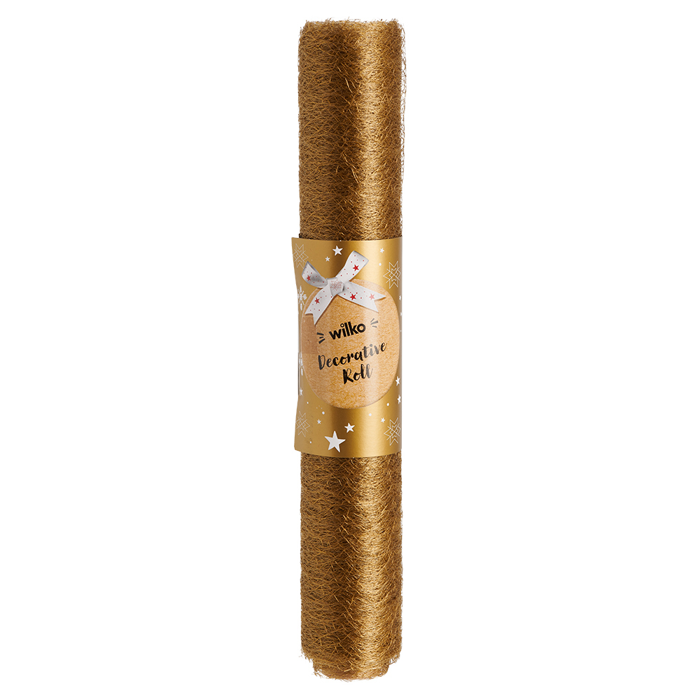 Wilko Gold Luxe Decorative Roll 10m Image 1