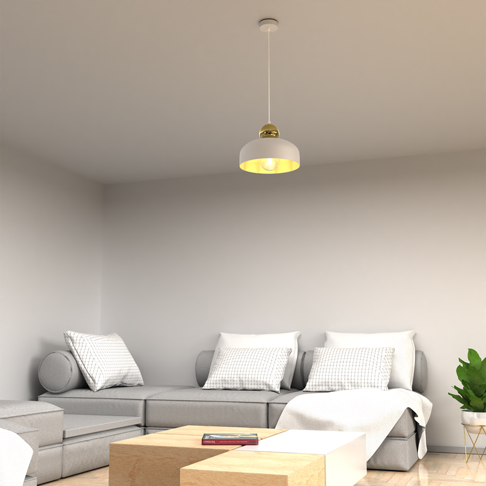 Milagro Harald White Pendant Lamp 230V Image 3