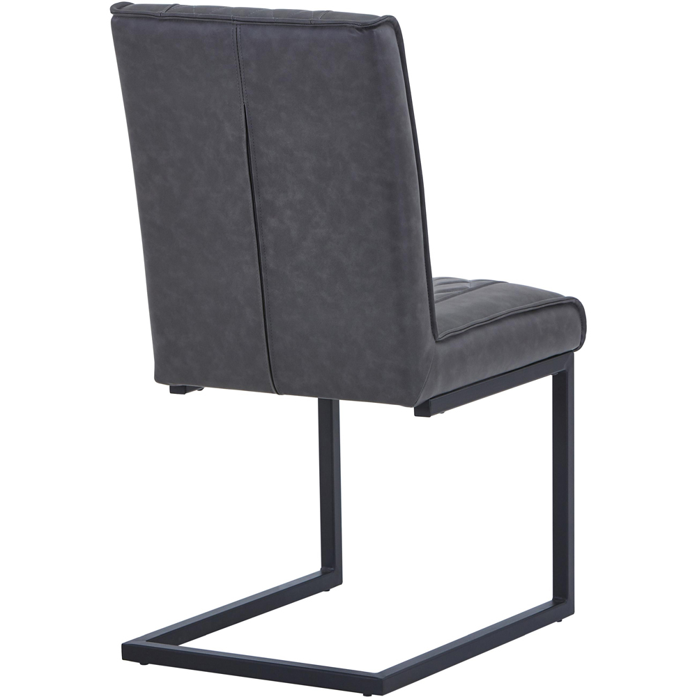 Portland Lennox Dark Grey Cantilever Dining Chair Image 6