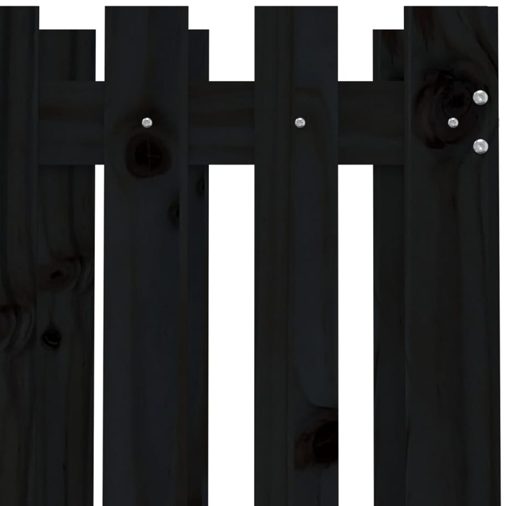 vidaXL Black Pine Wood Garden Planter 70 x 70 x 70cm Image 6
