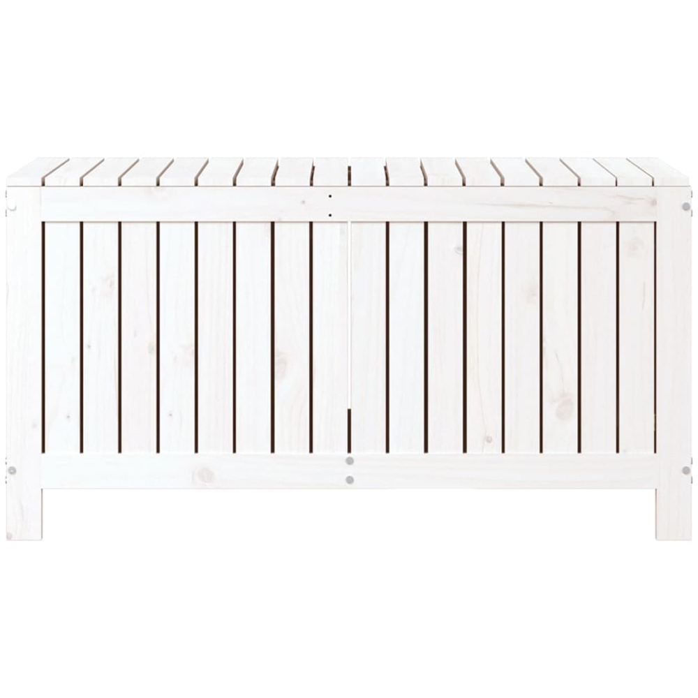 vidaXL 60 x 115 x 49cm White Pine Wood Garden Storage Box Image 5