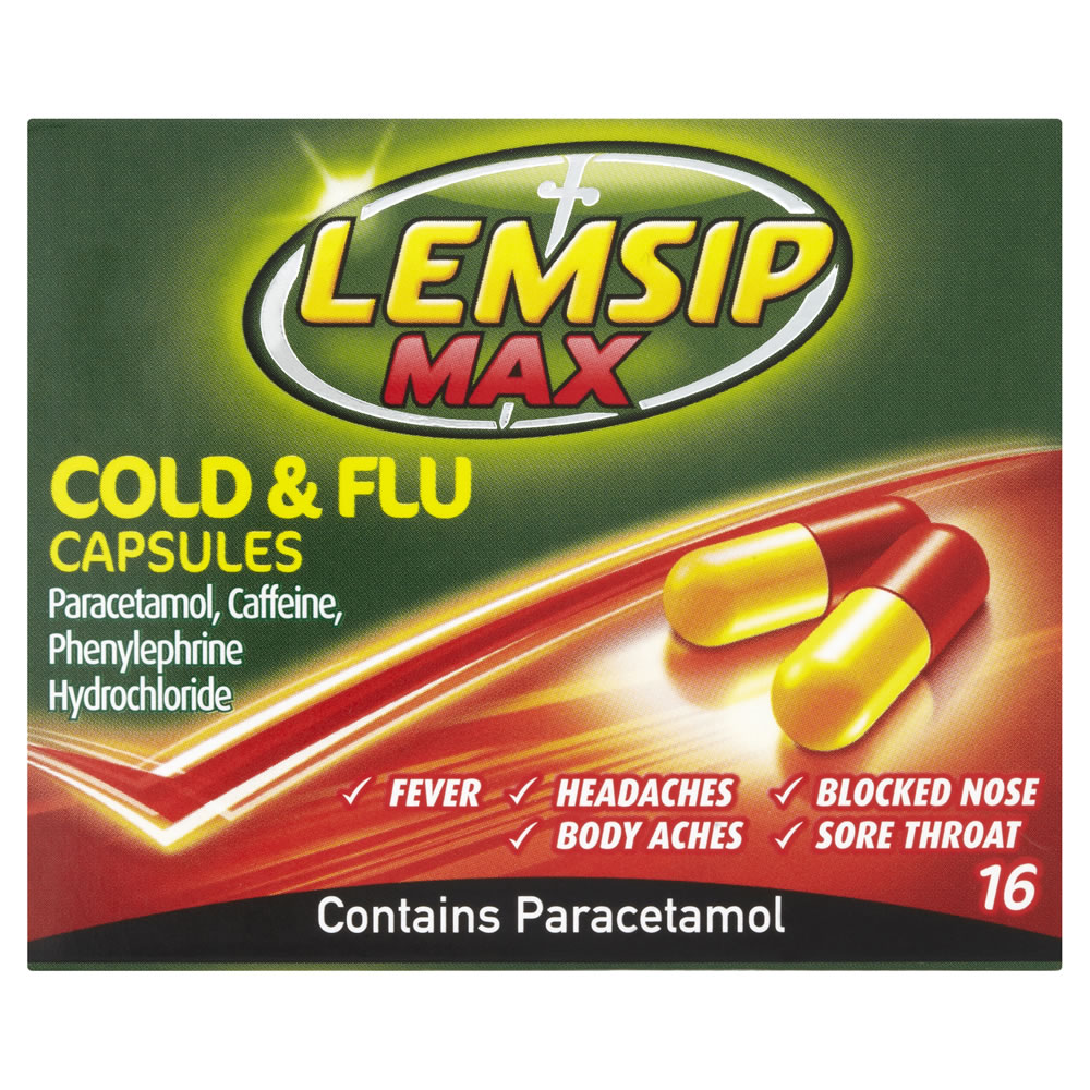 Lemsip Max Cold and Flu Capsules 16 pack Image