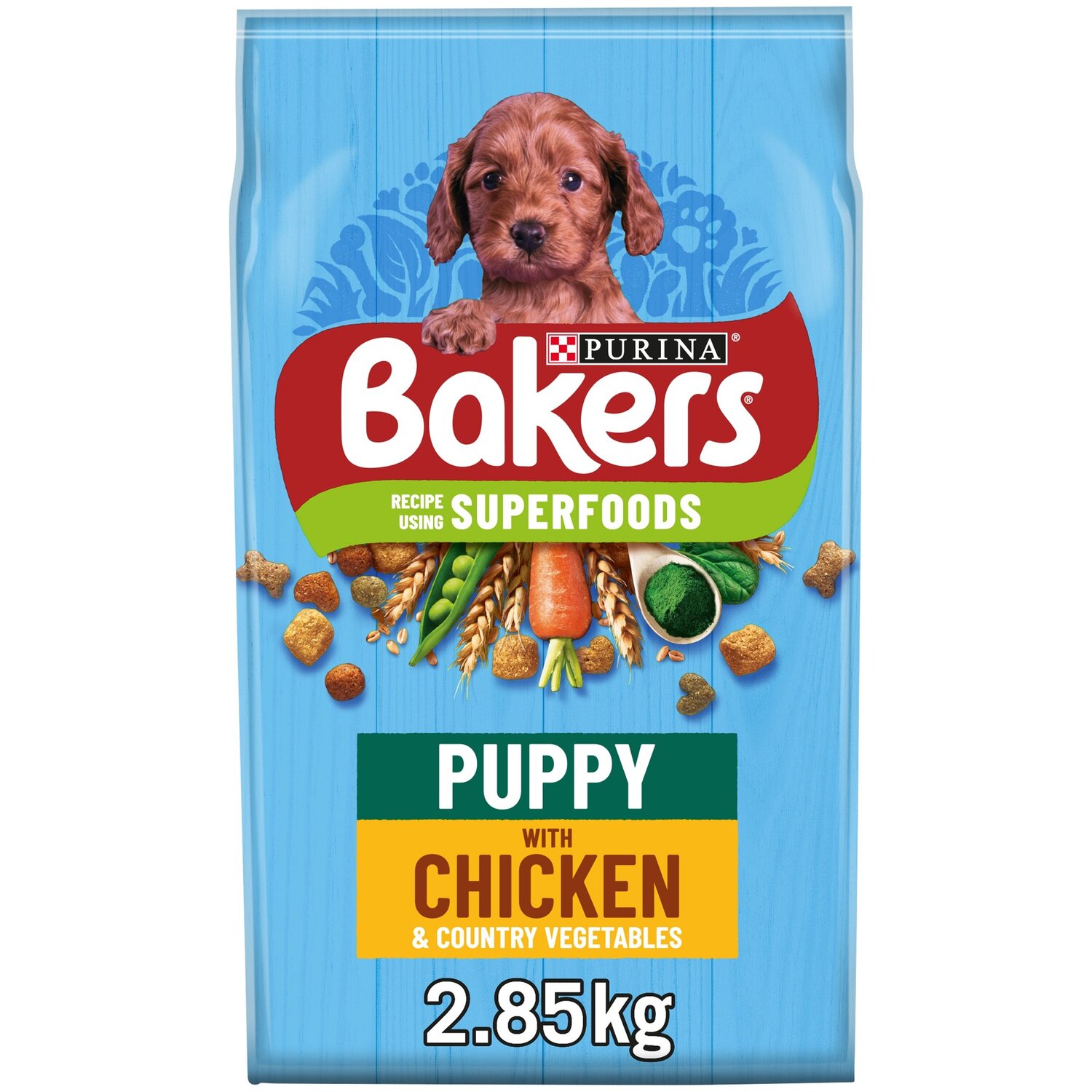 Purina Bakers Chicken and Country Vegetables Dry Puppy Food 2.8kg Image 1