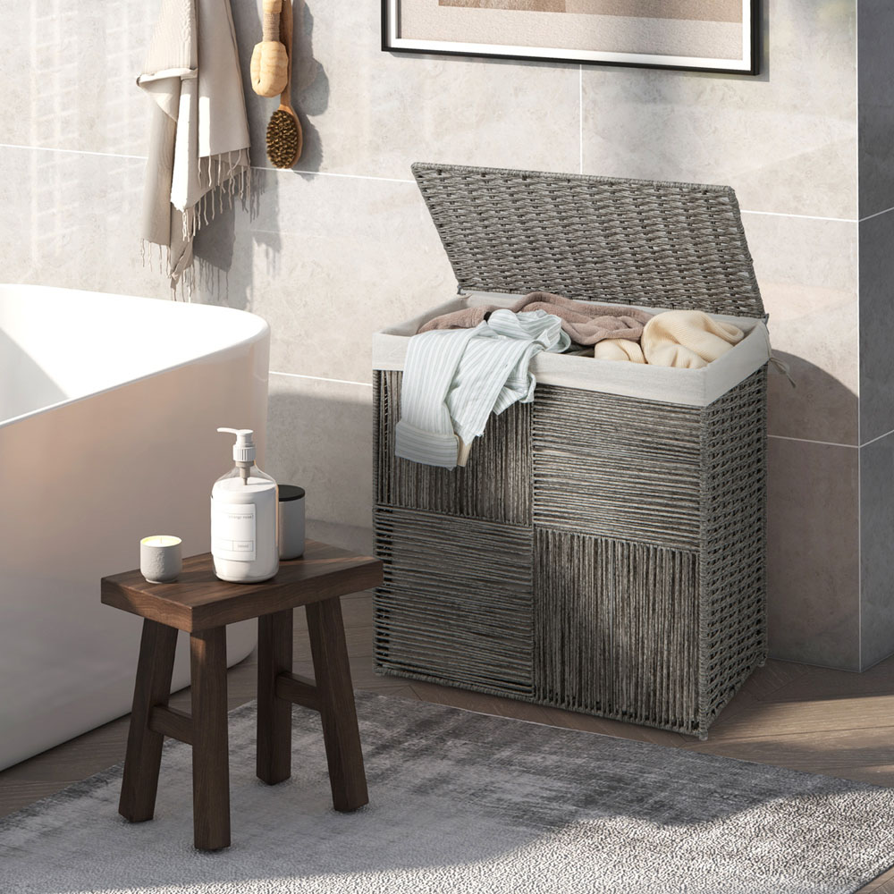 Costway Grey Laundry Hamper 110L Image 5
