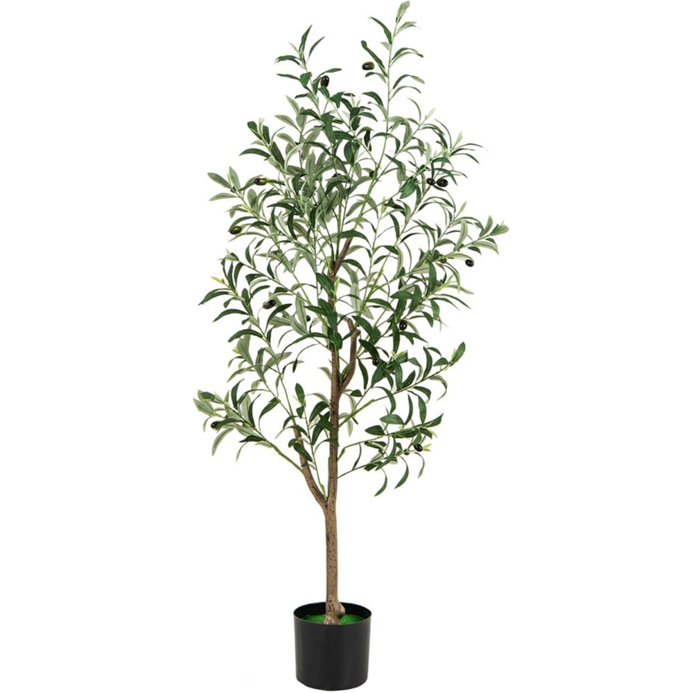 Costway Artificial Olive Tree with Fruits 130cm Image 1