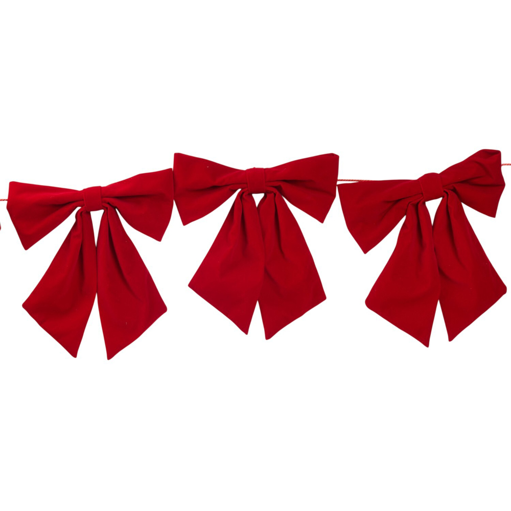 Velvet Bow Garland Red Image 3
