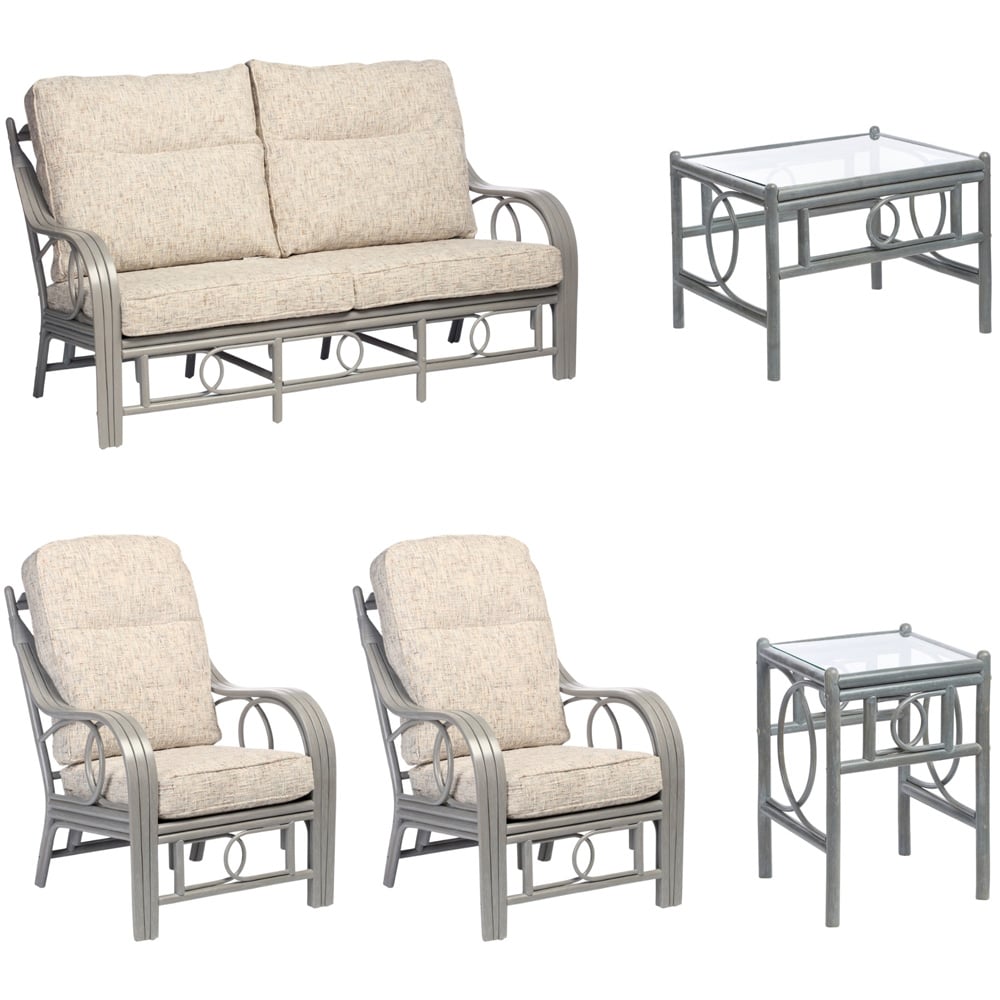 Desser Furniture Madrid 5 Seater Grey Farrow Sofa Set Image 2