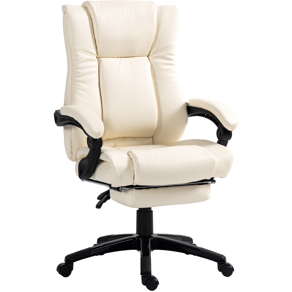 Portland Cream White Swivel Office Chair Image 2