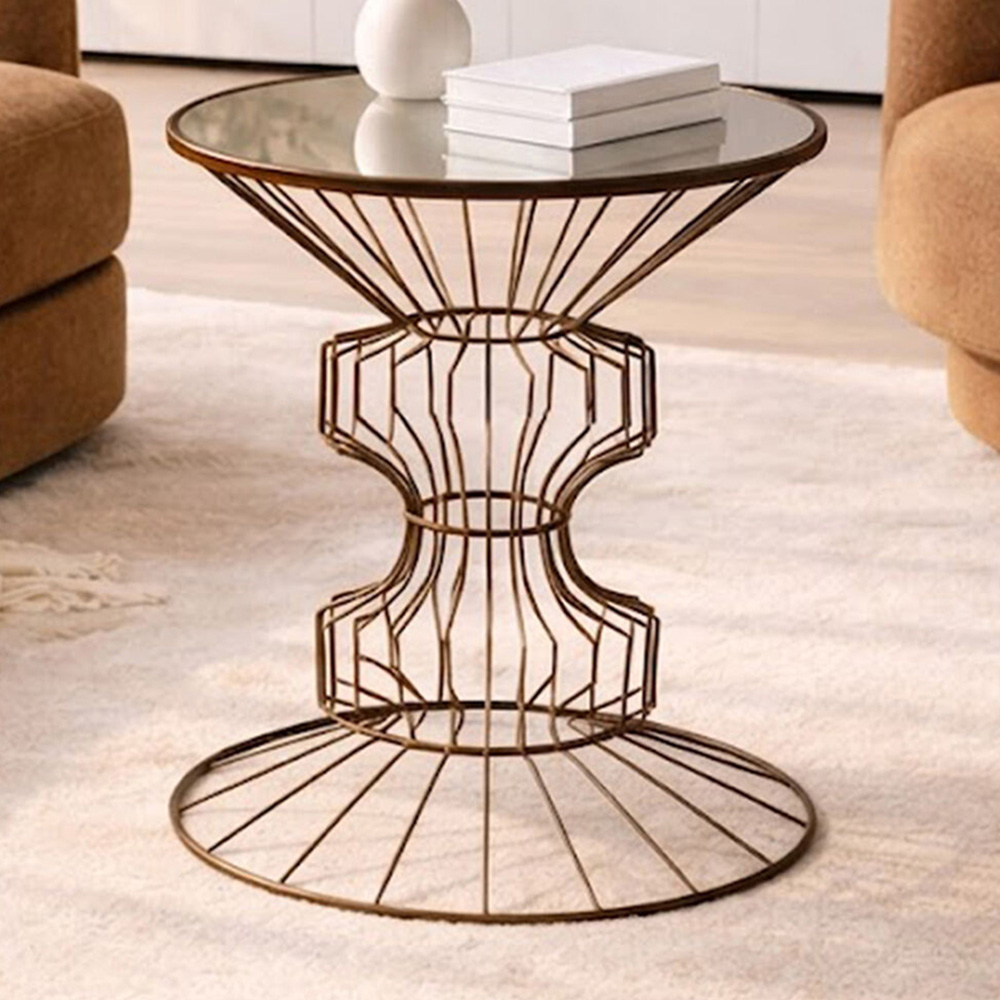 Premier Housewares Compact Black Finish Side Table Image 1