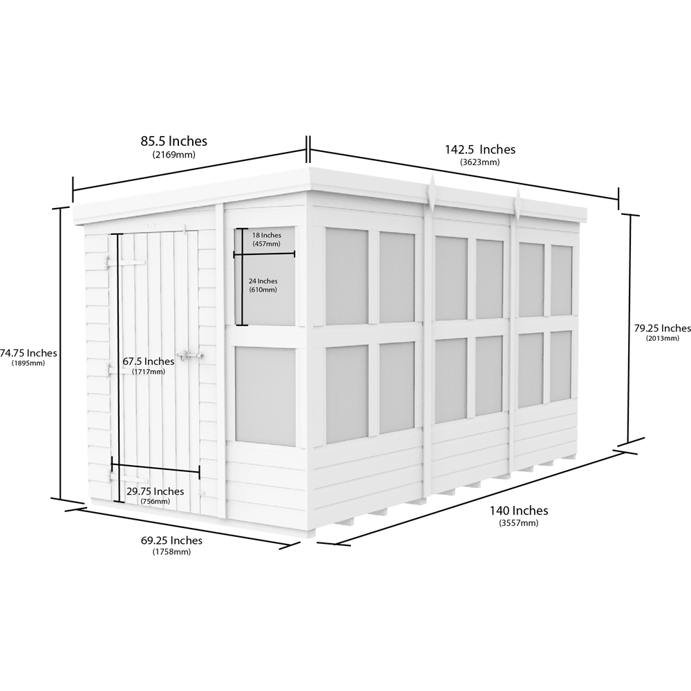 DIY Sheds 12 x 6ft Tongue and Groove Timber Apex Potting Shed Image 7