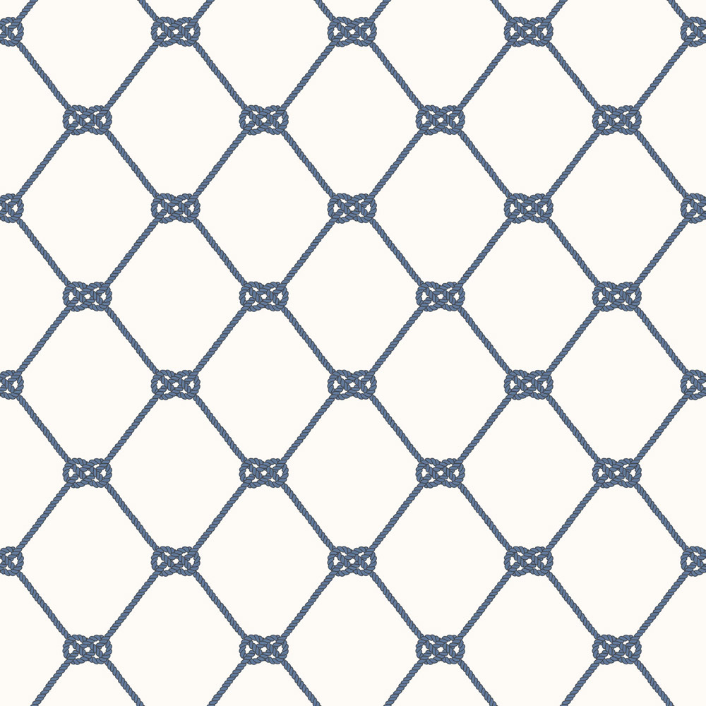 Galerie Deauville 2 Geometric Cream and Navy Blue Wallpaper Image 1
