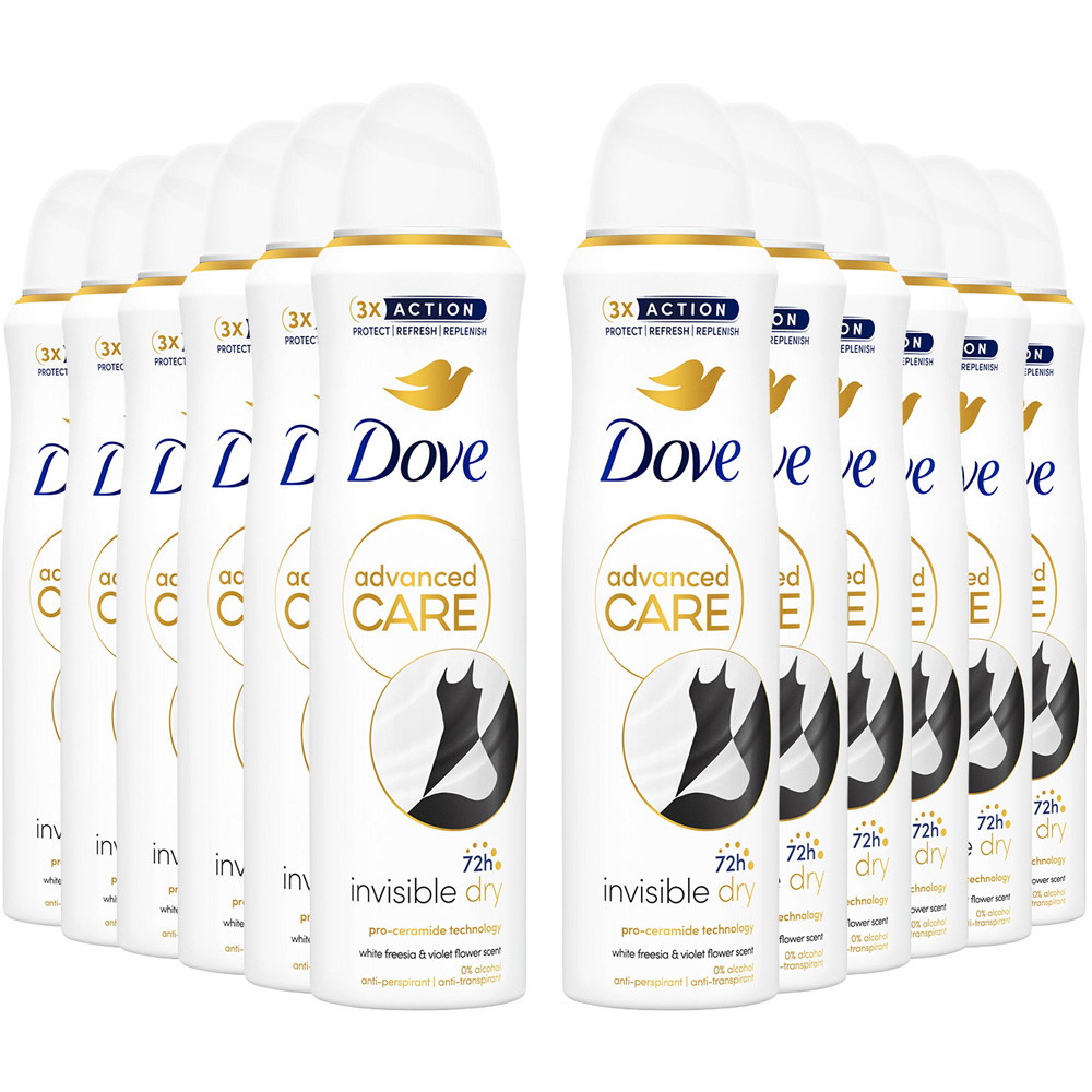 Dove Advanced Care Invisible Dry Anti-Perspirant for Women 12 Pack 150ml Image 1
