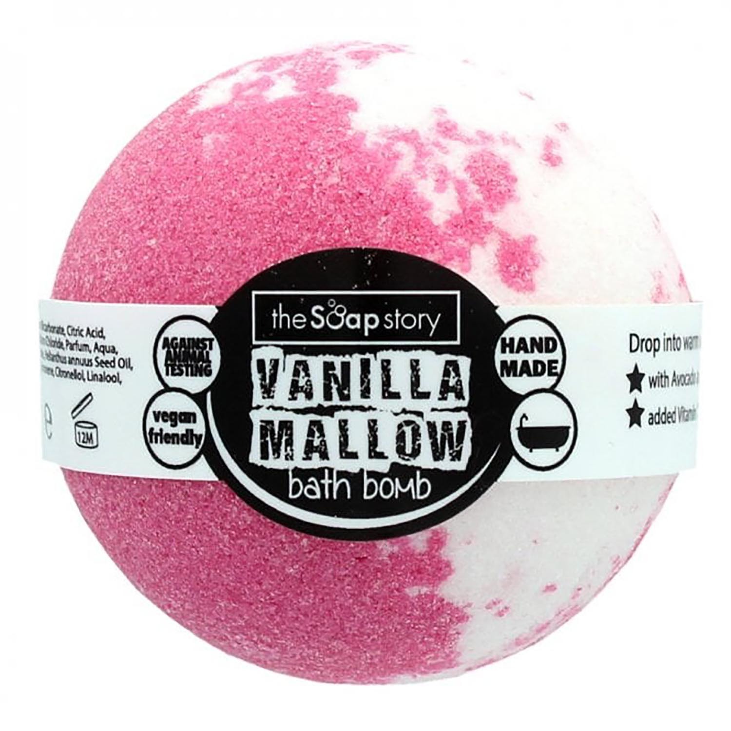 The Soap Story Vanilla Mallow Bath Bomb Image