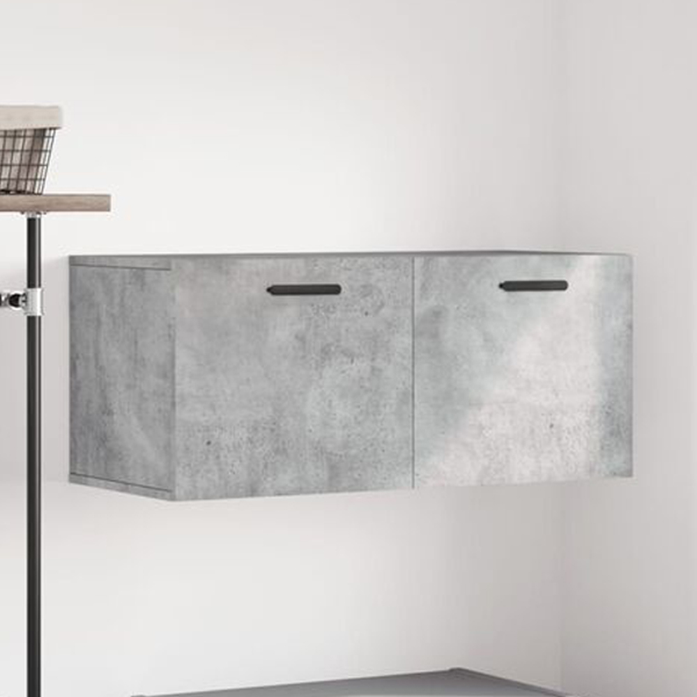 vidaXL 2 Door Concrete Grey Wall Cabinet Image 1