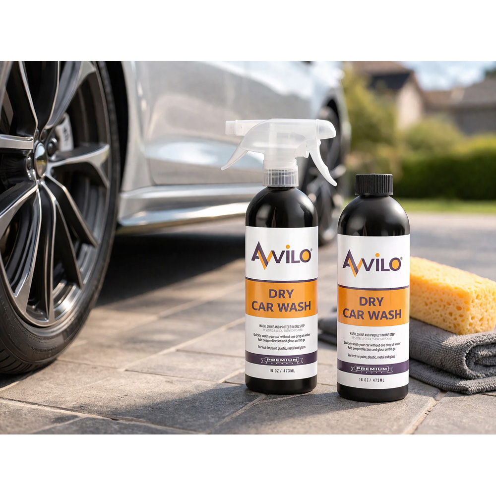 Avilo Dry Waterless Car Cleaning Spray 473ml 2 Pack Image 2