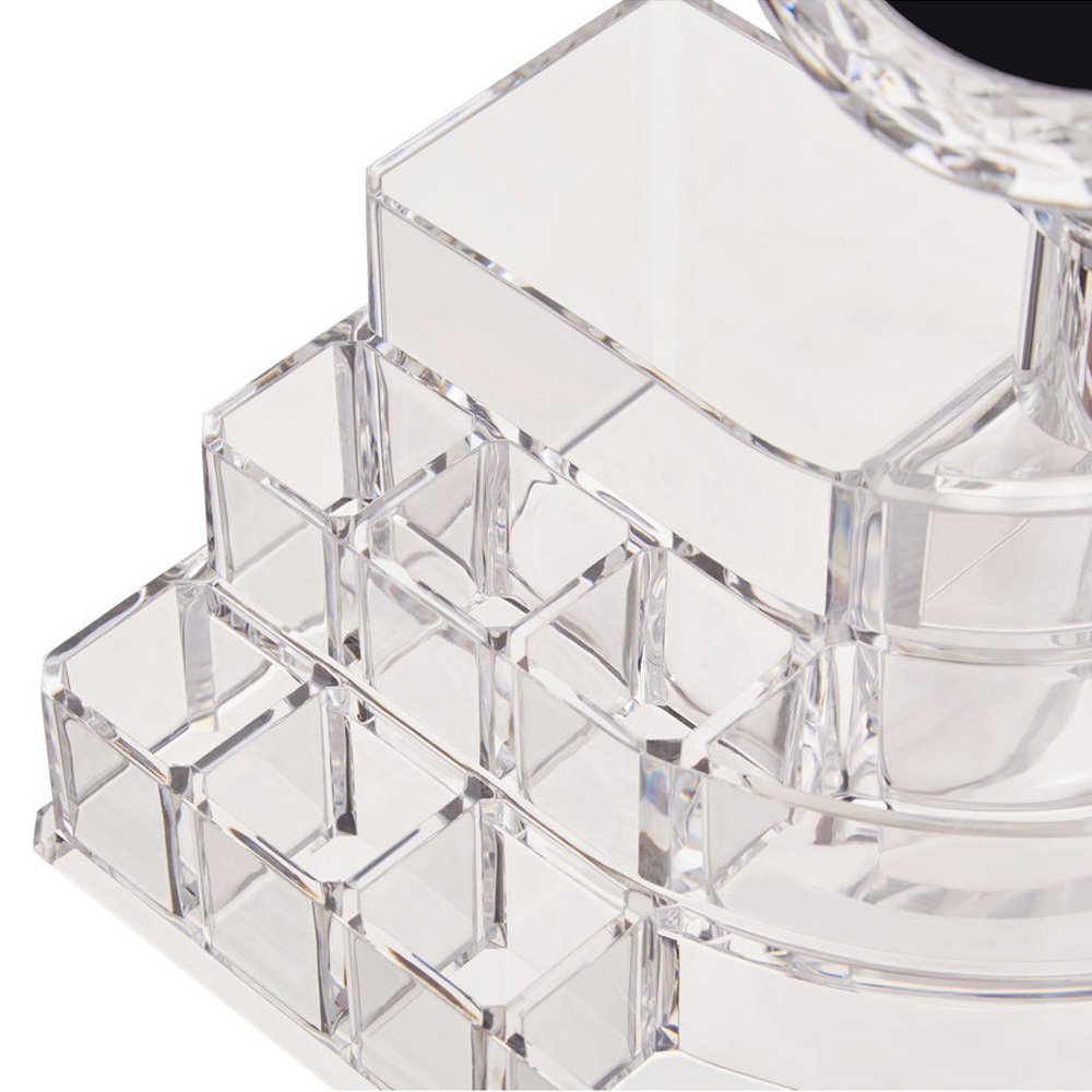 Premier Housewares Clear Cosmetic Organiser with Mirror Image 6