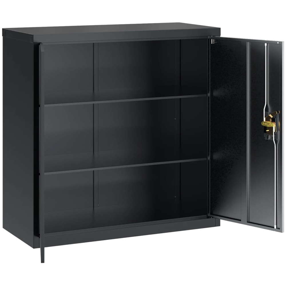vidaXL 2 Door Anthracite Steel File Cabinet Image 4