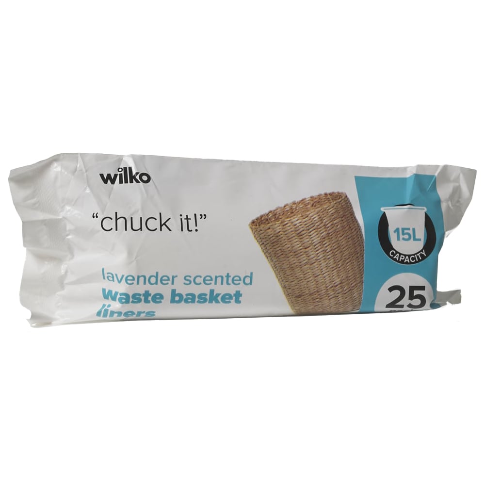 Wilko Lavender Scented Waste Basket Liners 25 Pack Image