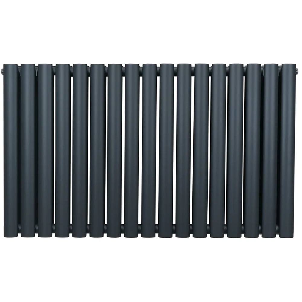 Monster Shop 4562BTU Anthracite Grey Oval Column Radiator 600 x 1020mm Image 1