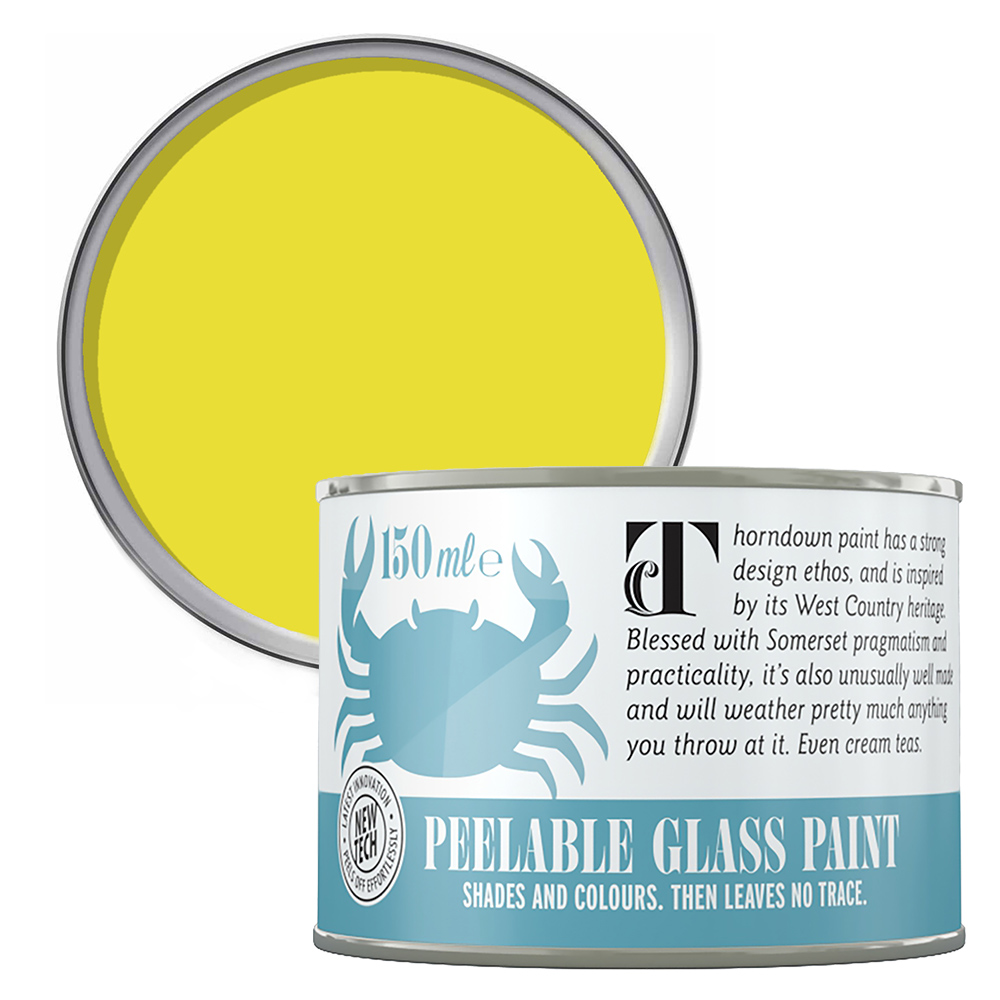 Thorndown Wizard Yellow Peelable Glass Paint 150ml Image 1