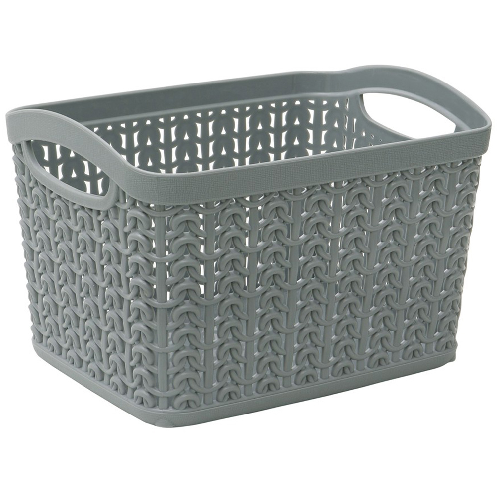 JVL Loop 1.5L Grey Storage Basket 3 Pack Image 3