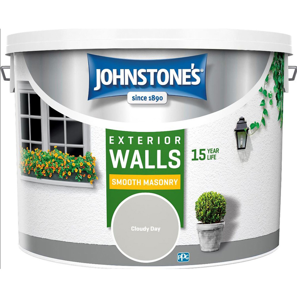 Johnstones Cloudy Day Smooth Masonry Paint 10L Image 2