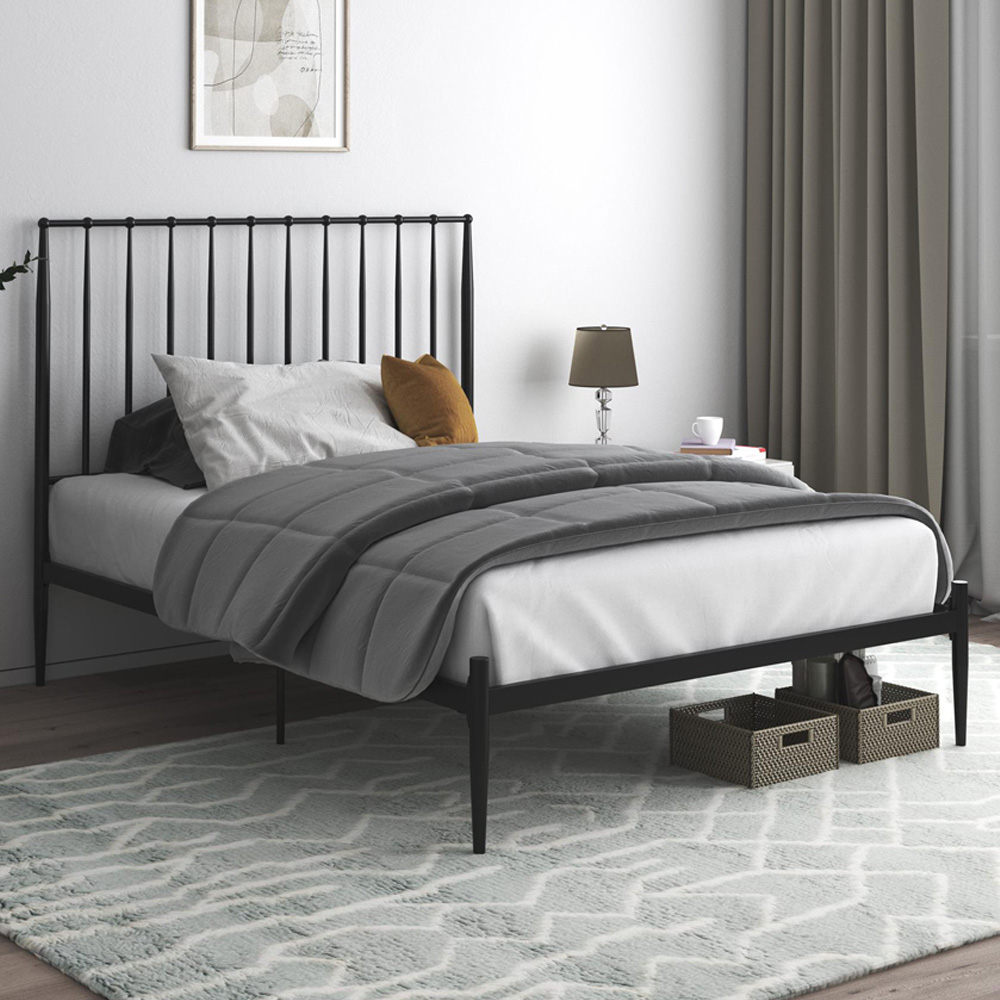 Dorel Giulia King Size Black Metal Bed Frame Image 1