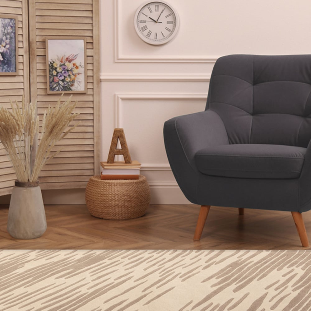 Esselle Home Aura Storm Natural and Mink Rug 200 x 290cm Image 6