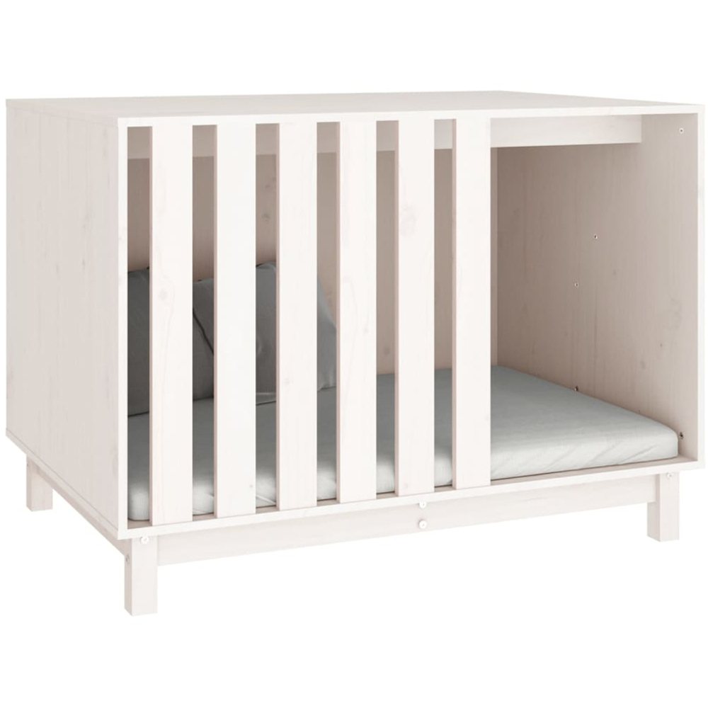 vidaXL White Solid Wood Pine Dog House 72 x 100 x 70cm Image 4